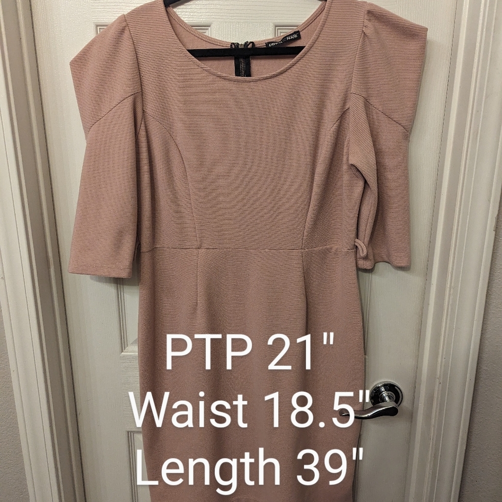 Fashion 2 Figure Puff Sleeve Mini Dress - Picture 5 of 5